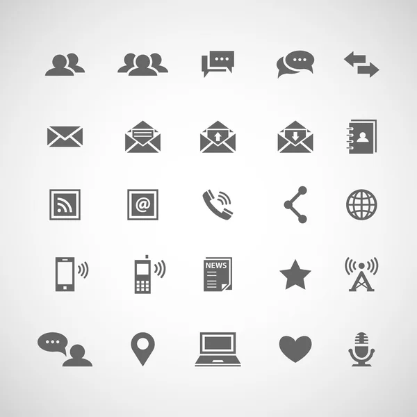 Conjunto de 25 iconos de comunicación. Ilustración vectorial eps8 — Vector de stock