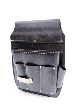 Beyaz arkaplan üzerinde klasik kahverengi deri araç kemeri 3B görüntüleme