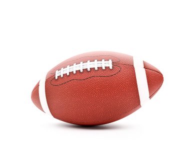 Amerikan futbol topu beyaz arka planda