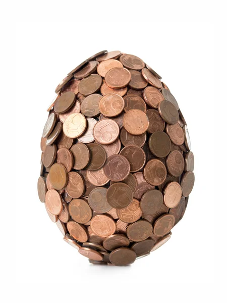 One eurocent egg — Stock Photo, Image