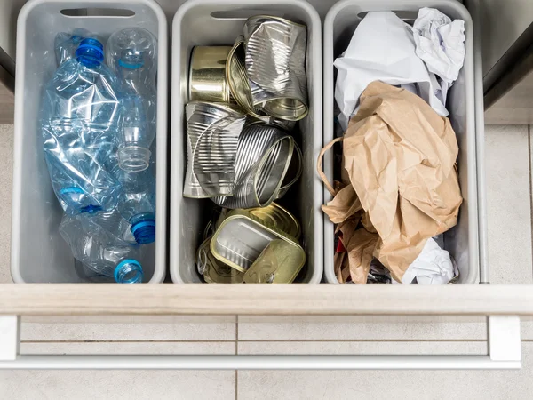 Household garbage segregation Stock Photo