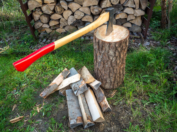 Axe on chopping block