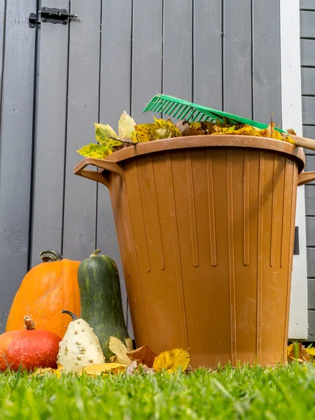 Herfst tuin schoonmaken — Stockfoto