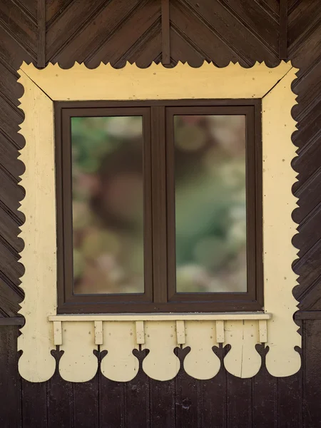 Rustikale Holzfensterrahmen — Stockfoto
