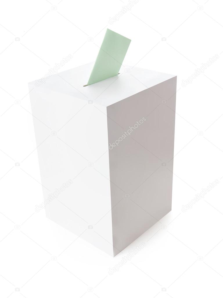 White ballot box
