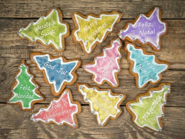 Noel gingerbread çerezleri mevsimlik selam ile 
