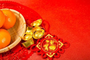 Çin yeni yılı kırmızı fener dekorasyon karakter 