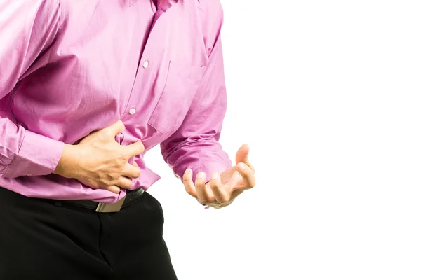 Businessman stomach pain — Stock Photo, Image
