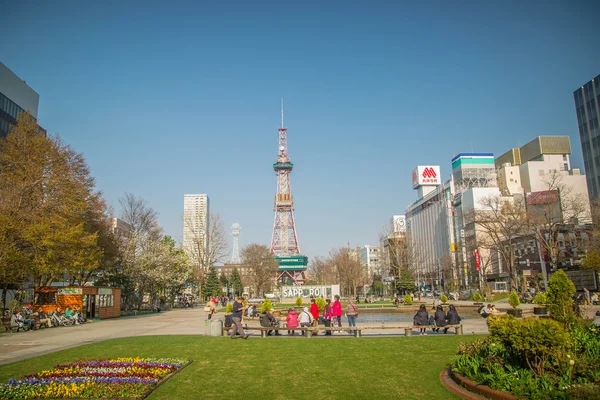 Sapporo Japan April 2016 Sapporo Turm Umgeben Von Odori Park — Stockfoto