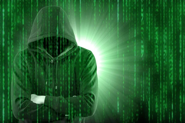 Хакер Секутрій Краде Ваші Дані Систему Кодовим Інтернетом — стокове фото