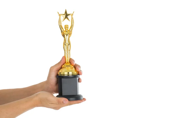 Award Trophy För Vinnare Prestationen Efter Vinna Konkurrensen — Stockfoto