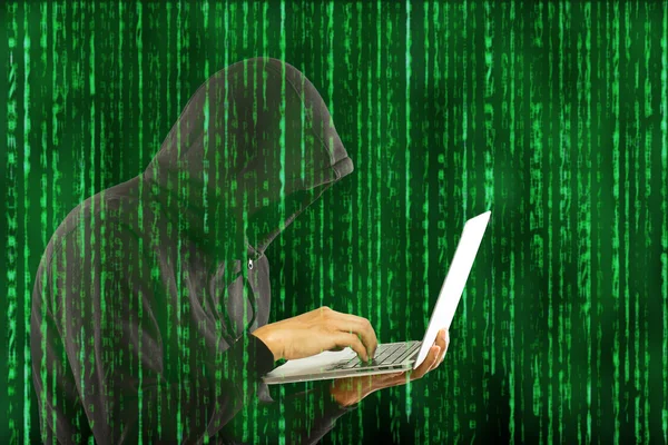 Hackers programmerare titta och söka efter data — Stockfoto