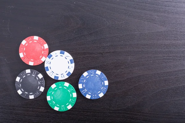 Poker chips voor casinospel — Stockfoto