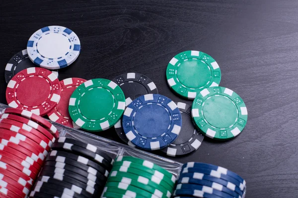 Poker chips til casino spil - Stock-foto