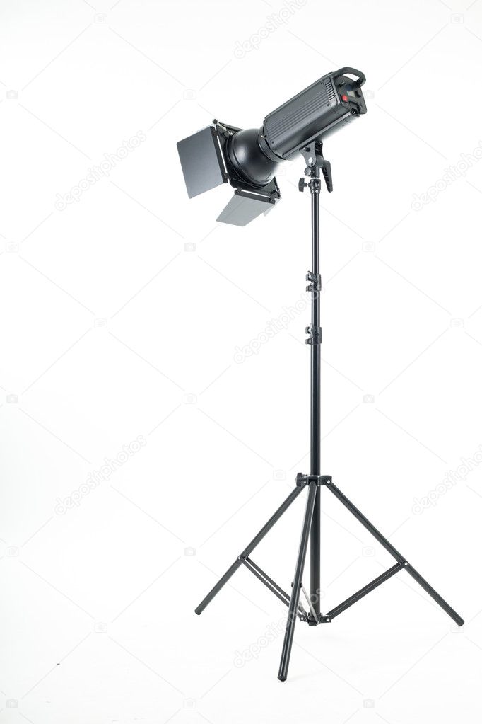 Studio light isolated with white background.