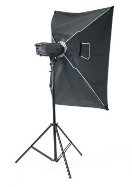 Beyaz arka plan ile izole stüdyo ışık