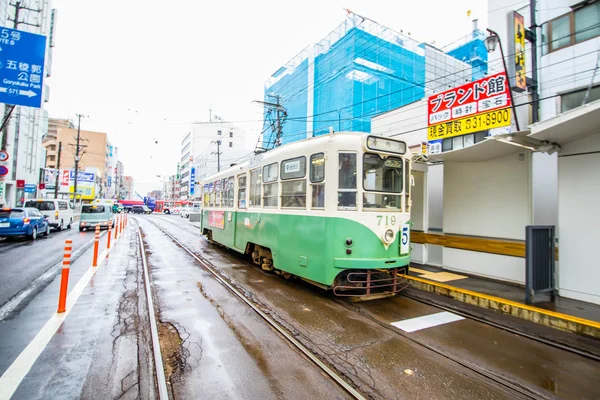 Hakodate Japan April 2016 Straßenbahn Für Den Personentransport Zum Terminal — Stockfoto