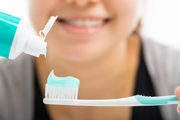 Diş Fırçası Diş Bakımı Sağlıklı Ağız Konsepti Için — Stok fotoğraf