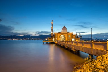 Camii İslam yüzen Müslüman Penang, Malezya