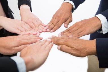 Takım çalışması iş. İşadamı insanlar birlikte anlaşması grubu.