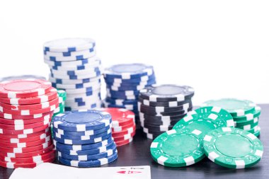 Poker chips casino oyunu tablo için.
