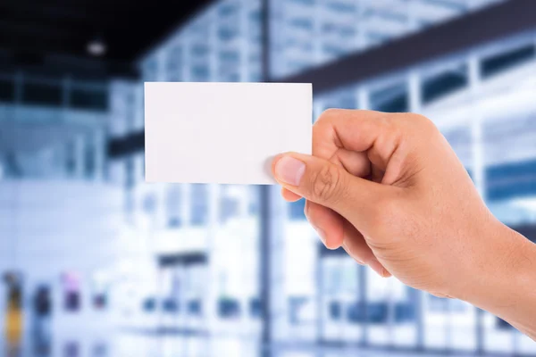 Karte Mit Hand Für Die Einführung Ihres Unternehmens — Stockfoto