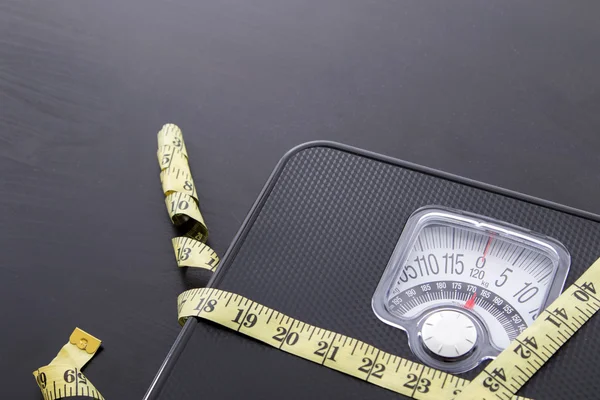 Gewicht Schaal Instrument Voor Meting Evenwicht Van Mensen Lichaam Concept — Stockfoto