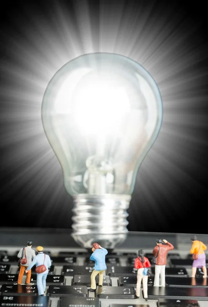 Idé Lampa Photograher Foto Som Hittade Idé Och Innovation — Stockfoto