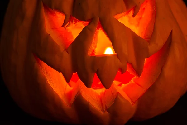 Halloween Tök Lámpa Félelmetes Arcát Október — Stock Fotó