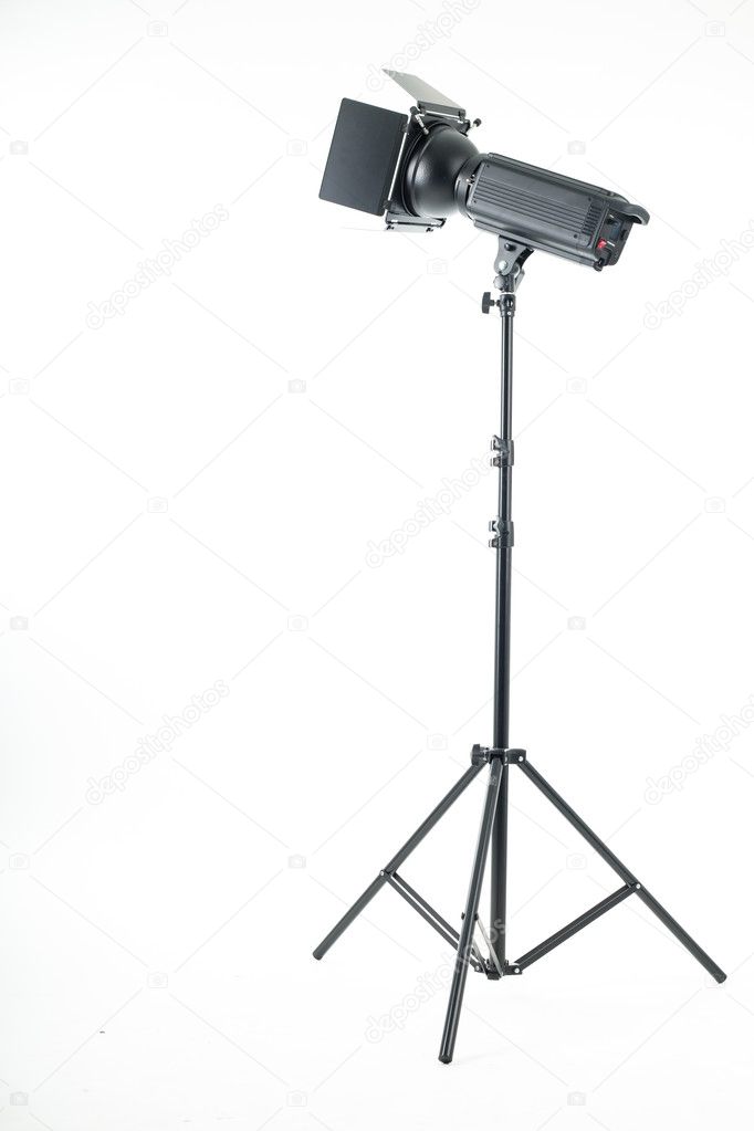Studio light isolated with white background.