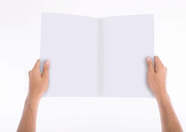 Houden van leeg Witboek boek — Stockfoto