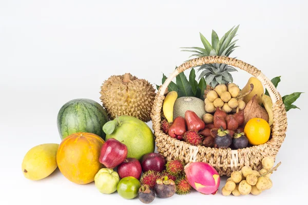 Frutti tropicali isolati — Foto Stock