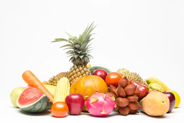 Tropical fruits isolated — Stock Photo, Image