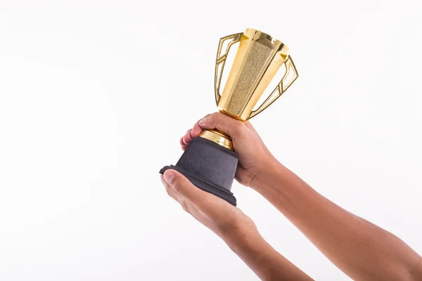 Troféu de premiação por conquista vencedora isolada — Fotografia de Stock