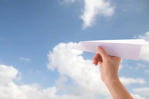 Negocios de libertad como avión de papel . — Foto de Stock