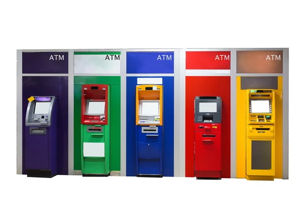 Kolorowe Atm maszyna banku — Zdjęcie stockowe