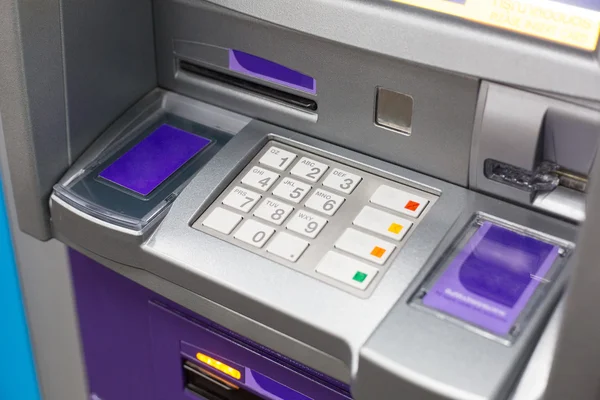 Colorido do banco de máquinas ATM — Fotografia de Stock