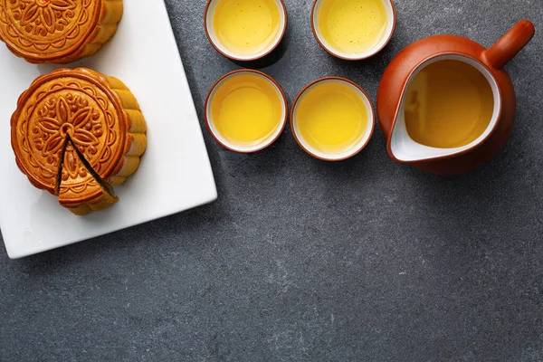 Torta Luna Cinese Cibo Dolce Tradizionale Gusto Cucina Asiatica Dolce — Foto Stock