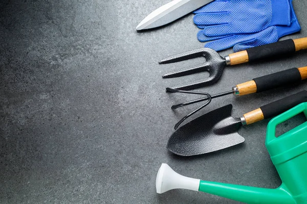 Tuinieren Tools Meerdere Instrument Voor Tuin Bloem Met Banner Voor — Stockfoto