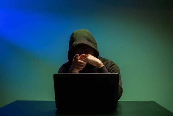 Hacker Cyber Identifizieren Punkt Ihr Hacken Sie Ihre Informationen Steal — Stockfoto