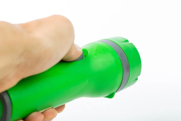 Green flashlight — Stock Photo, Image