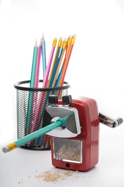 Metal pencil sharpener — Stock Photo, Image