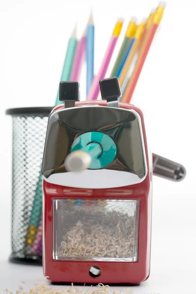 Metal pencil sharpener — Stock Photo, Image