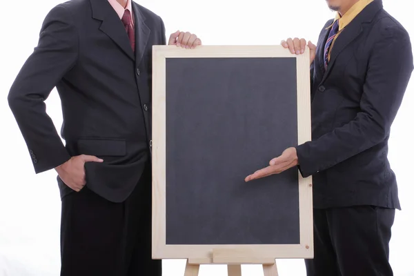 Ingenieur bespreken en presenteren van zijn baan voor voorbereiden — Stockfoto