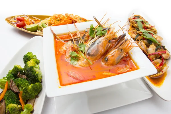 Tom yam kung, cibo preferito asiatico — Foto Stock