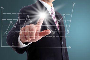 İşadamı touch hedef nokta grafik