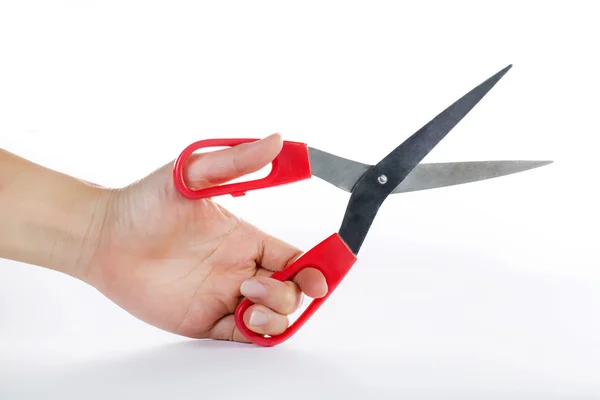 Scissors cut for open — Stock Photo, Image