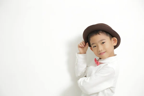 Portrait adorable young boy fashion — Stock Photo, Image