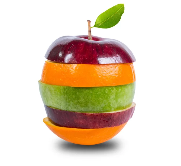 Close up mixed fruit include clipping path — Stock Photo, Image