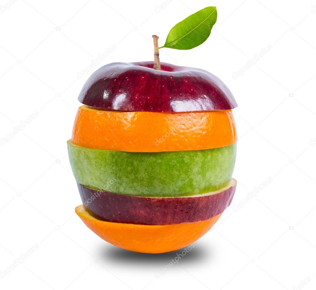 Close up mixed fruit include clipping path